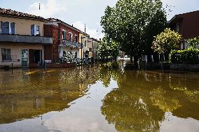 Flood Damages In Conselice In Emilia Romagna