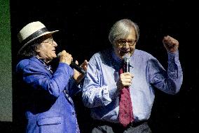 Vittorio Sgarbi And Al Bano At The Jacopo Da Ponte Theater In Bassano Del Grappa