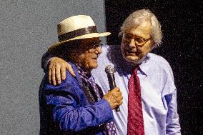 Vittorio Sgarbi And Al Bano At The Jacopo Da Ponte Theater In Bassano Del Grappa