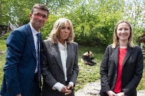 Brigitte Macron and Berangere Couillard at the Beauval zoo - Saint-Aignan