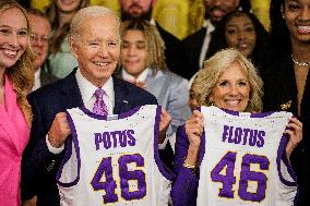 DC: President Biden Welcomes 2022-2023 NCAA Women’s Basketball Champions, Louisiana State University Tigers, to the White House