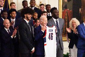 NCAA Champion UCONN men’s basketball team visits the White House