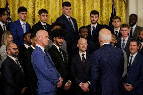 DC: President Biden Welcomes 2022-2023 NCAA Men’s Basketball Champions, the University of Connecticut Huskies, to the White Hous