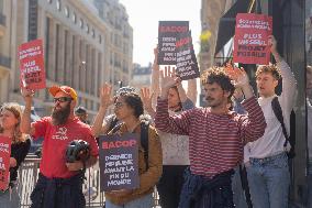 Climate Protest Outside TotalEnergies General Assembly - Paris