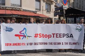 Climate Protest Outside TotalEnergies General Assembly - Paris