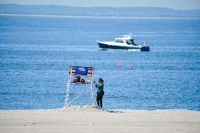 Lifeguard Shortage At New York Beach Opening.