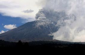 Ash Emissions With Steam And Lava Bombs Reported At Popocatepetl Volcano