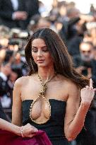 Cannes - Model Mahlagha Jaberi Supports Iranian Women