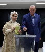 President Recep Tayyip Erdogan Voted - Istanbul