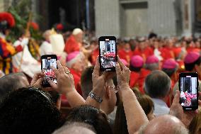 Pope Francis Leads A Pentacostal Mass