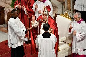 Pope Francis Leads A Pentacostal Mass