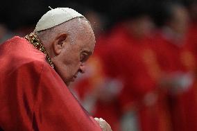 Pope Francis Leads A Pentacostal Mass