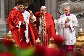 Pope Francis Leads A Pentacostal Mass
