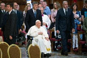 Pope Francis Leads A Pentacostal Mass