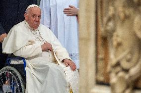 Pope Francis Leads A Pentacostal Mass