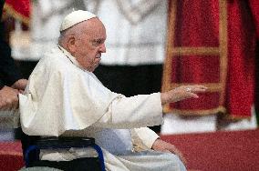 Pope Francis Leads A Pentacostal Mass