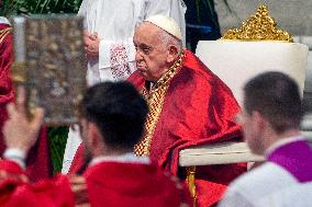 Pope Francis Leads A Pentacostal Mass