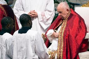 Pope Francis Leads A Pentacostal Mass