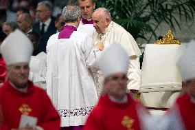 Pope Francis Leads A Pentacostal Mass