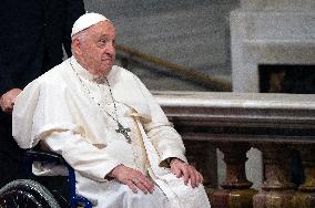 Pope Francis Leads A Pentacostal Mass