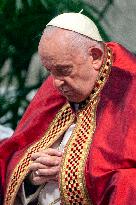 Pope Francis Leads A Pentacostal Mass