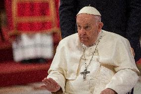 Pope Francis Leads A Pentacostal Mass