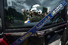 Funeral honors police officer killed in attack in Tibu, Colombia