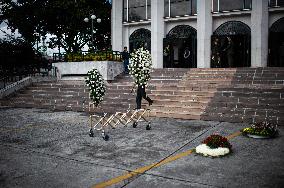 Funeral honors police officer killed in attack in Tibu, Colombia