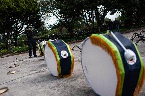 Funeral honors police officer killed in attack in Tibu, Colombia