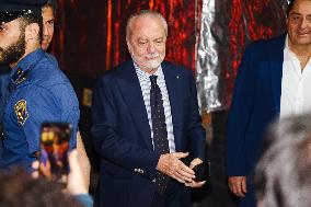 President And Owner Of Italian Football Club SSCN Napoli Aurelio De Laurentiis In Milan
