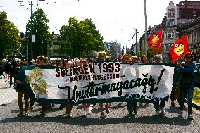 Demostration During The 30 Years Anniversary In Solingen
