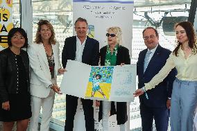 Roland Garros 2023 - Denis Lalanne award ceremony to Christian Despont NB