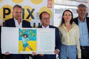 Roland Garros 2023 - Denis Lalanne award ceremony to Christian Despont NB