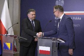 Deputy Minister Of Foreign Affairs For Bosnia And Herzegovina Josip Brkic In Warsaw