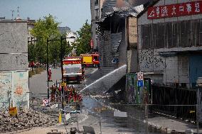 Fire In A Warehouse In Aubervilliers