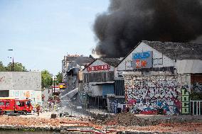 Fire In A Warehouse In Aubervilliers