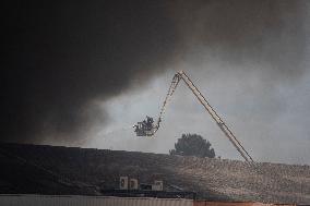 Fire In A Warehouse In Aubervilliers