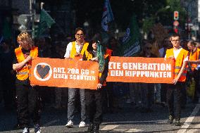 Demonstration For Solidarity With The Last Generation Climate Group In Dusseldorf