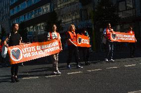 Demonstration For Solidarity With The Last Generation Climate Group In Dusseldorf