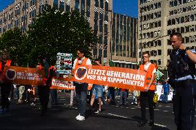 Demonstration For Solidarity With The Last Generation Climate Group In Dusseldorf