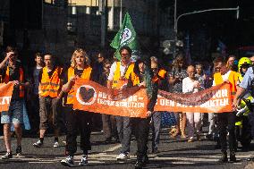 Demonstration For Solidarity With The Last Generation Climate Group In Dusseldorf