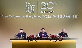 CHINA-HONG KONG-SHAW PRIZE 2023-PRESS CONFERENCE (CN)