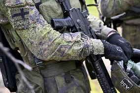 Finnish Army field training exercise Sapeli 23 Porvoo, Finland