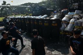 Security Drill For The Election Stages In Indonesia