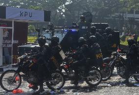 Security Drill For The Election Stages In Indonesia