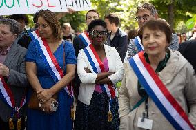 Gathering against the pensions reform - Paris