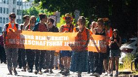 Nationwide Demonstration For Supporting Last Generation Climate Group In Cologne