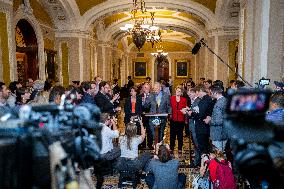 Senate Democrat's Press Conference - Washington