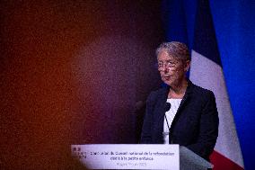 Elisabeth Borne At National Refoundation Council Dedicated To Early Childhood - Angers