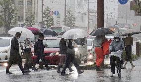 Heavy rain in western Japan